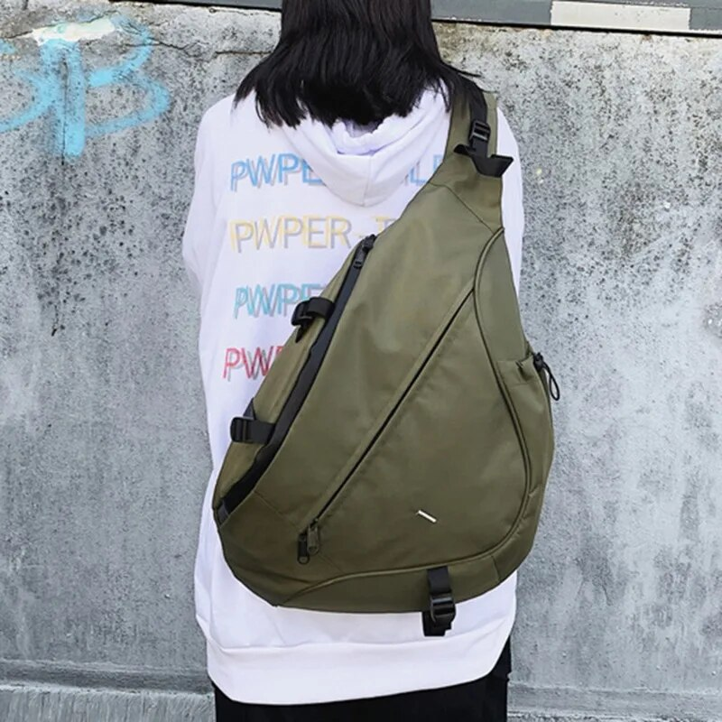 Herren-Brusttasche mit großer Kapazität, lässig, Hip-Hop, Reisen, Unisex, Umhängetasche, hochwertige Nylon-Aufbewahrung, Umhängetasche_voghion.com