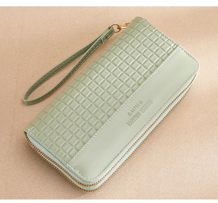 Damen Geldbörse Kleine Geldbörse Mädchen Lange Spleißen Doppel-Reißverschluss Mode Handtasche Geld Clip_voghion.com