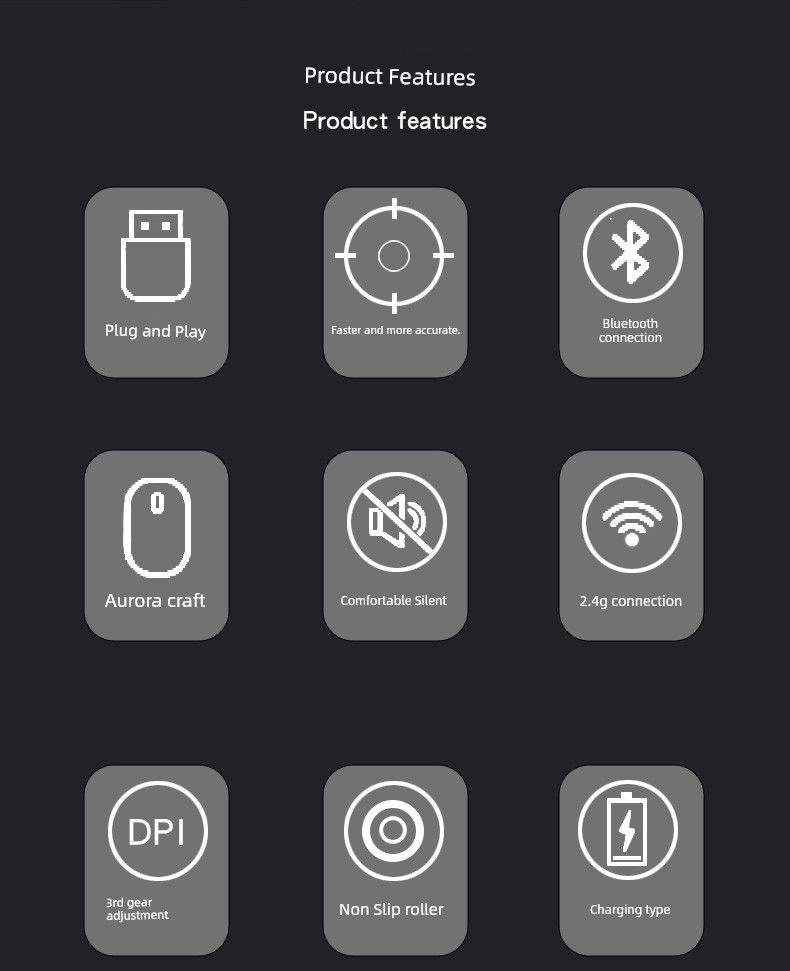 Bluetooth Dual-Mode Ergonômico Empresarial Vertical Sem Fio_voghion.com