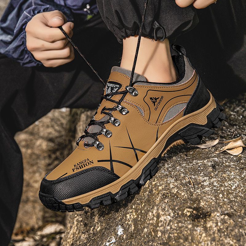 Große wasserdichte Wanderschuhe für Herren im Outdoor-Sport-Camping, atmungsaktive Arbeitsschuhe, rutschfest und verschleißfest_voghion.com