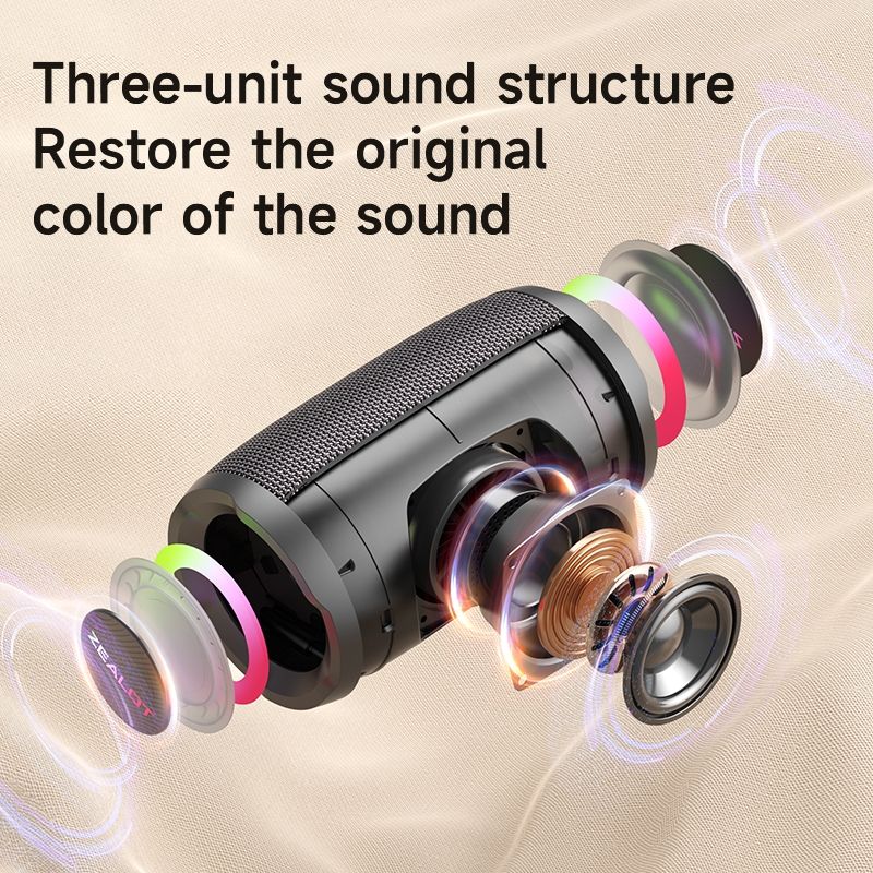 Głośnik bezprzewodowy S61M RGB Rhythmic Light Karaoke, styl: pojedynczy mikrofon (czarny)_voghion.com