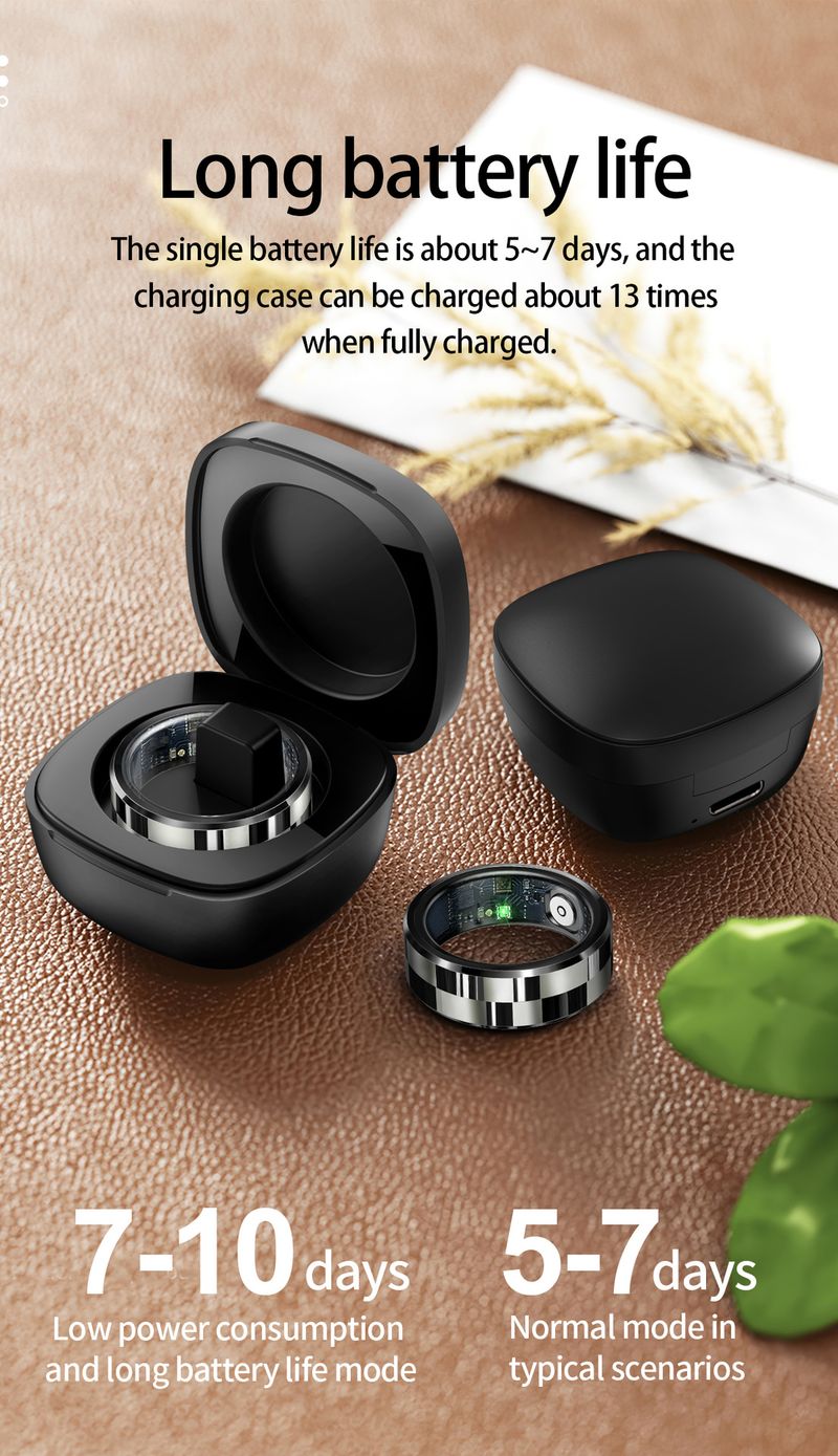 Smart Electronics ny smart ring opladningsrum ring sundhed puls blod ilt blodtryk vandtæt ring multi sport_voghion.com