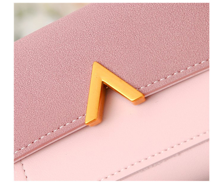 Leichter Luxus, klassisch, speziell, neu, für Damen, kurz, mit Metallspleißen, dekorativ, mattiert, Retro-Geldbörse_voghion.com