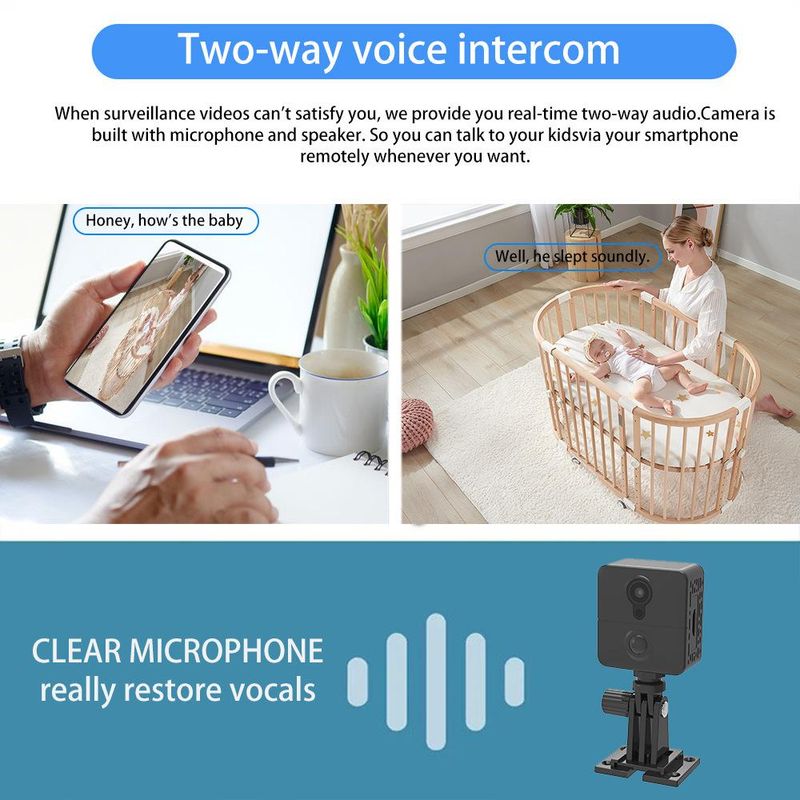 Niedriger Stromverbrauch WiFi Wireless Smart Kamera Fernüberwachung Home Security Voice Intercom Menschlichen Körper Induktion_voghion.com