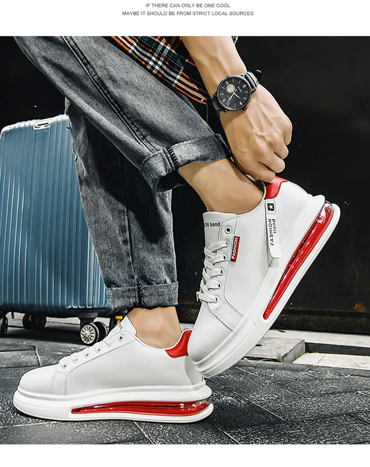 Height Increasing Fashion Brand Sneakers Men Casual Soft Comfortable Pu Leather Breathable Flats Shoes for Man tenis_voghion.com