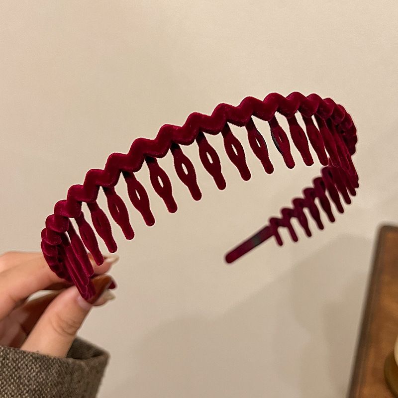 per donna autunno inverno clip accessori lavaggio antiscivolo dentato floccato fascia per capelli trucco maschera viso fascia per capelli_voghion.com