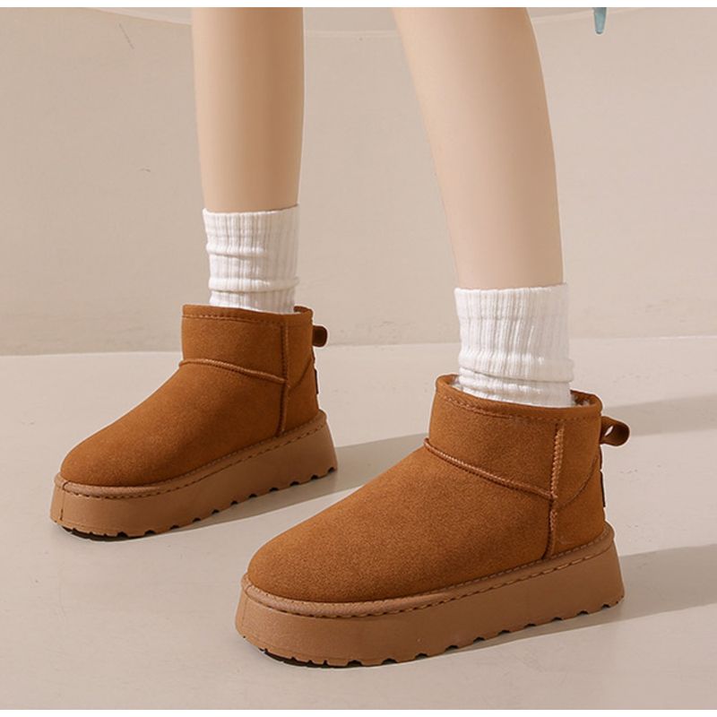 Snow Boots Women 2024 Winter New Women's Shoes Short Tube Warm Cotton Shoes Plus Velvet Thick Shoes Women's Boots_voghion.com