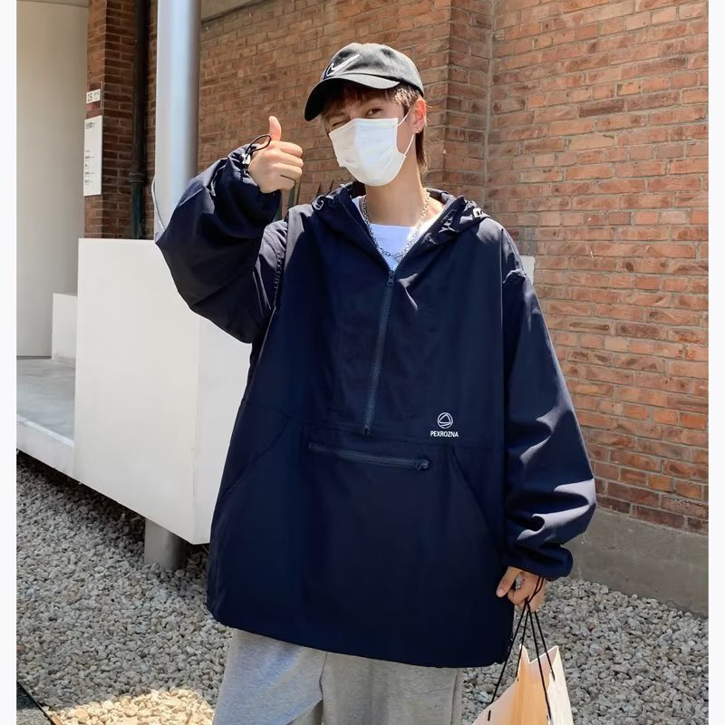 Giacca Charge, pullover funzionale con mezza cerniera, alla moda, primaverile e autunnale, da uomo di High Street americano, vestibilità ampia e funzionale_voghion.com