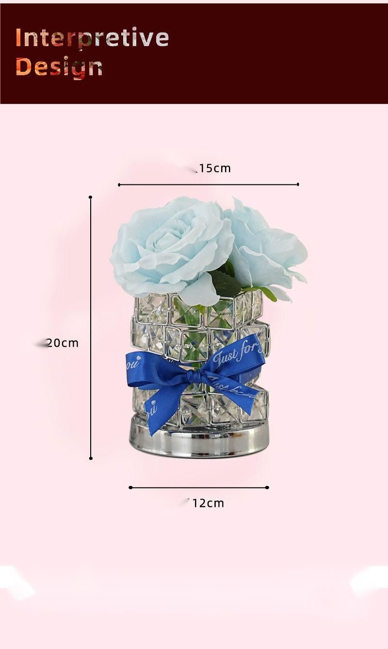 Neue Zauberwürfel LED Rose Nacht Dekorative Tischlampe Atmosphäre Licht Valentinstag Geburtstagsgeschenk Bouquet Ornament_voghion.com