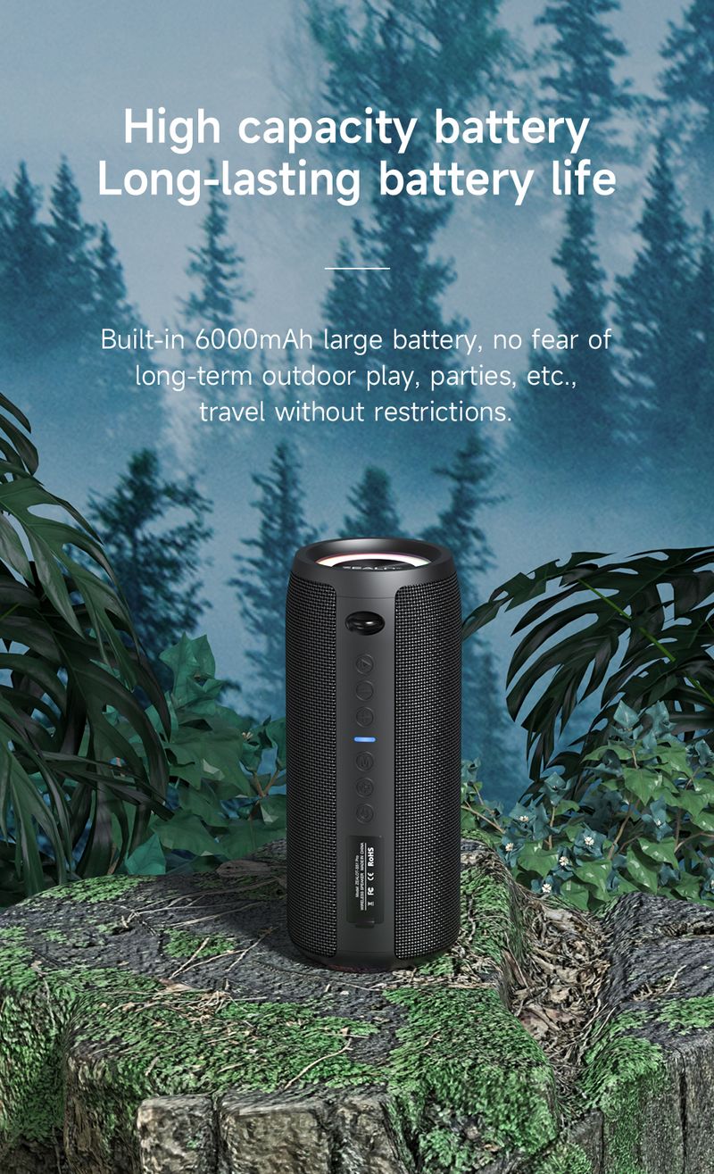 ZEALOT-S51Pro 40W High-power 3D Stereo Bass Bluetooth Speaker Portable IPX5 Waterproof Suitable TWS Boom Box_voghion.com