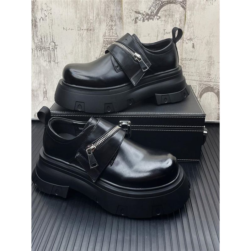 Regal Footwear Modische und stilvolle große Lederschuhe mit dicken Sohlen, verstecktem Keilabsatz, formelle Business- und Büroschuhe zum Hineinschlüpfen,_voghion.com