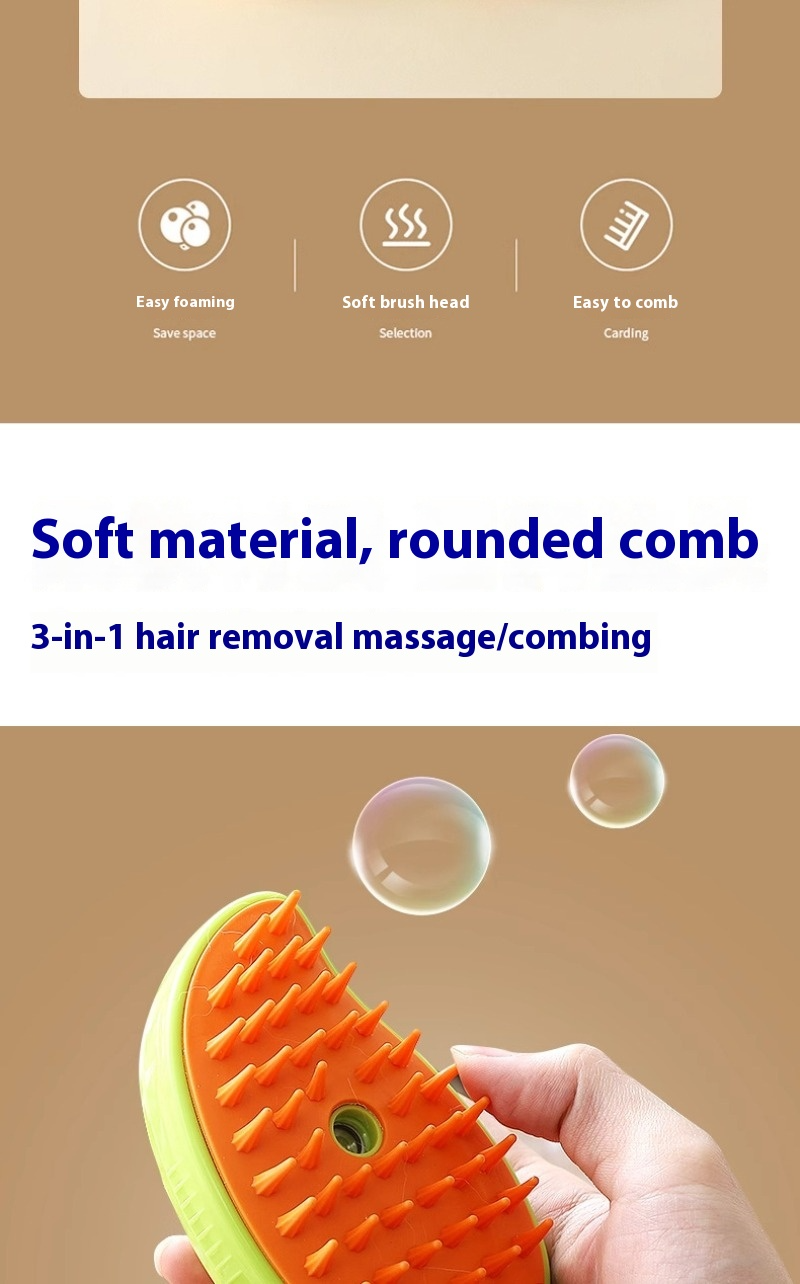 New Cross-border Mango Pet Comb Cat And Dog Electric Spray Brush Massage Comb One-click Spray Anti-flying Hair Massage Wash_voghion.com