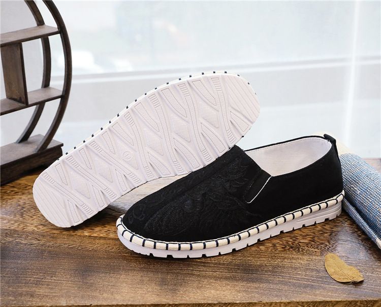 en Low Cut Round Head Casual Solid Color Embroidery Monk Shoes_voghion.com