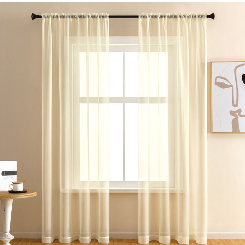 Transparente Vorhänge aus Polyester – Fenstervorhänge mit Stangentasche und Ösen oben (213,4 x 244,8 cm, lichtfilternd, wärmeisoliert, knitterfrei)_voghion.com