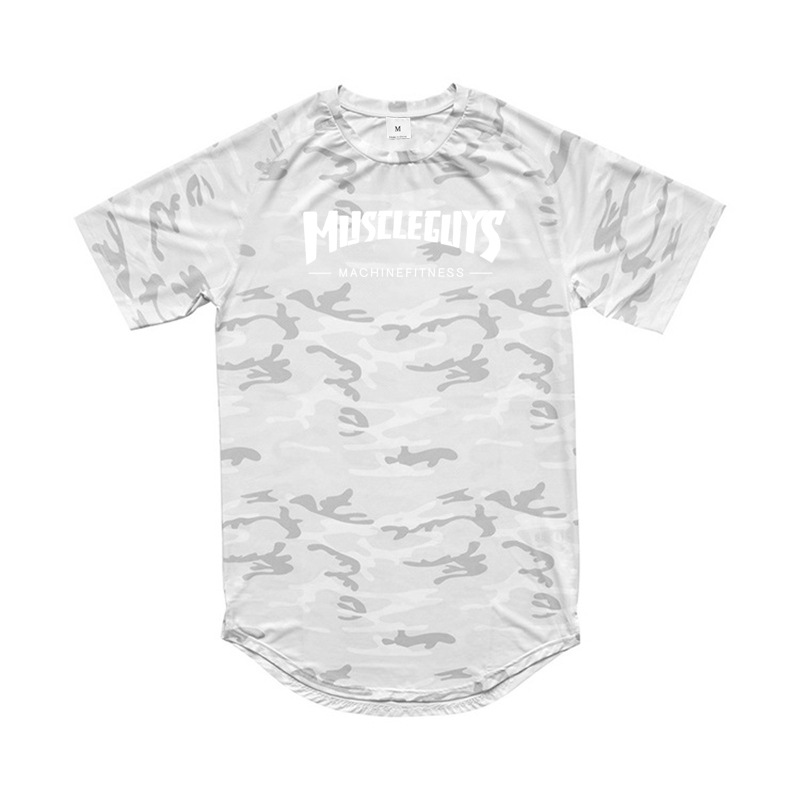 Men's fitness quick-drying camouflage short-sleeved recreational running training clothes_voghion.com