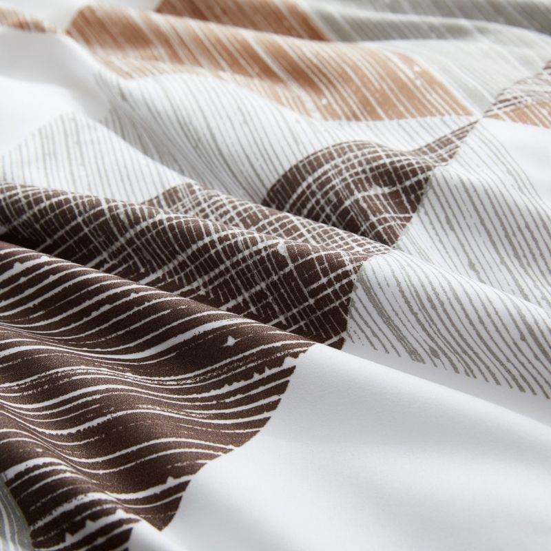Parure de lit moderne à motif géométrique triangulaire – Motif marbre noir – Tissu microfibre de qualité supérieure_voghion.com