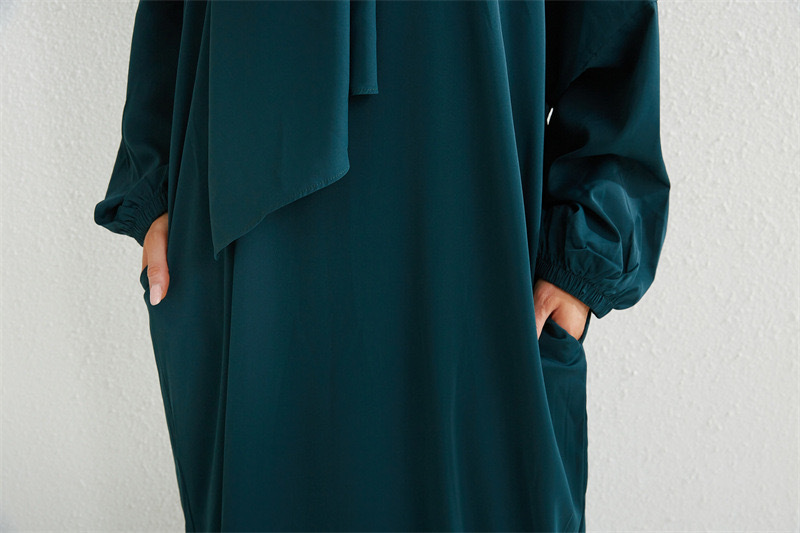 Malaysisches Damen-Kaftan-Kleid im Nahen Osten, Dubai, türkisch, mit Kapuze, langes Kleid_voghion.com