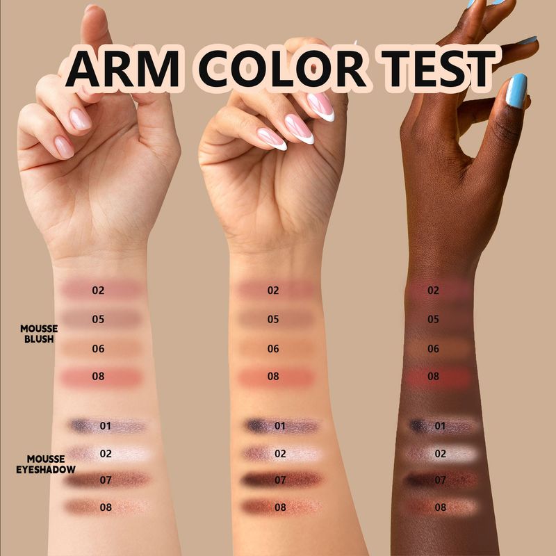 Sets 8 Mousse Eyeshadow Blush Set Matte Fine Flash Easy To Color Long Lasting Non Smudge Makeup_voghion.com