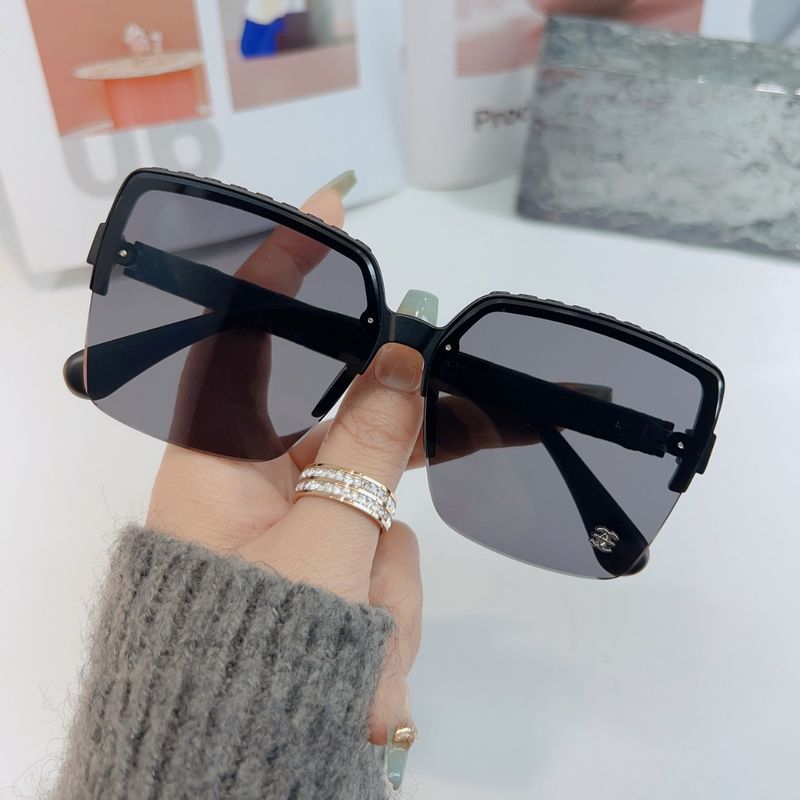 Stil chinezesc ultra-ușor nou, gradient de temperament, ochelari de soare, faimoși pe internet, slăbire, ramă mare, pătrată_voghion.com
