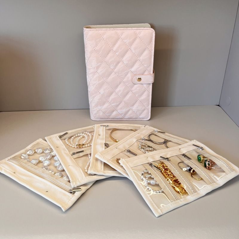 Aufbewahrungsbuch für Goldschmuck, anlaufgeschützter Organizer mit dicken transparenten PVC-Seiten, Vitrine mit großer Kapazität für Ohrringe, Halsketten und Edelmetalle_voghion.com