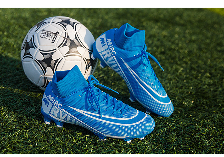 ShoeGlobe Cross-Border Couple Style High-Top Fußballschuhe für Herren, Damen und Kinder mit TF-Stollen für Kunstrasen und Wettkämpfe_voghion.com