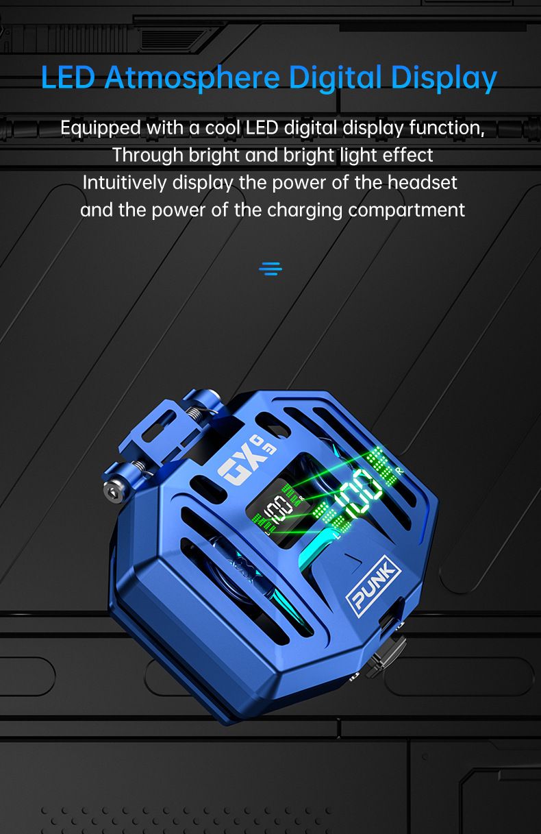 New Private Model DX-03 Mechanical Metal Sensing TWS Noise Reduction Low Delay Wireless Bluetooth 5.3 Earphones_voghion.com