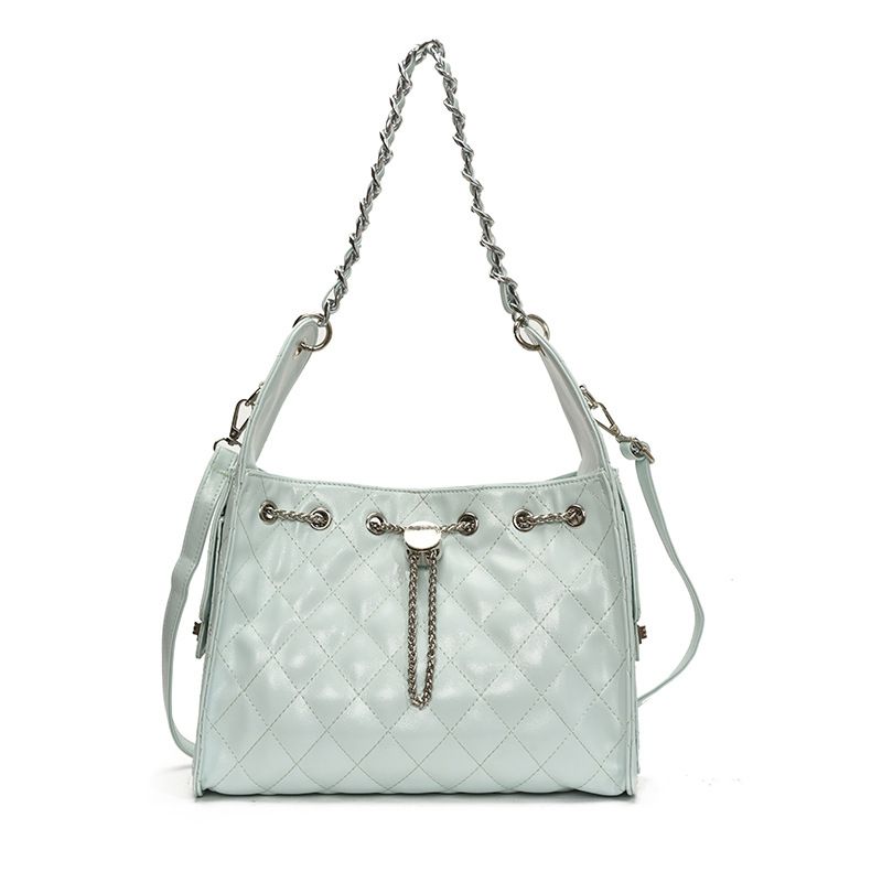 Borsa a tracolla trapuntata monospalla sottobraccio 2025, grande capacità, alla moda, con coulisse e catena, per donna_voghion.com