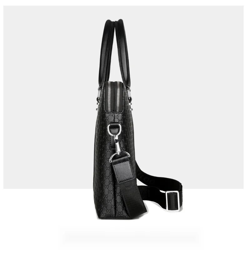 Borsa da lavoro, valigetta a doppio strato, portadocumenti A4 multifunzione per computer per il tempo libero, borsa ufficiale, borsa da uomo alla moda_voghion.com