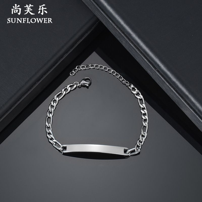 New Fashion Curved Tag NK Bracelet For Men, Unique Versatile Design Cuban Chain Jewelry_voghion.com