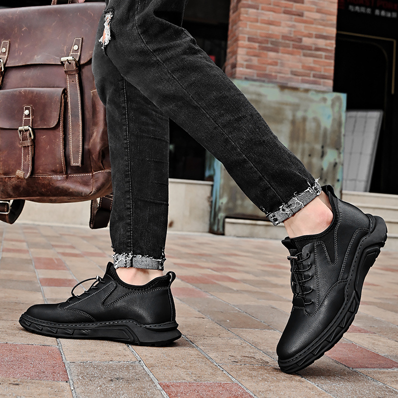 Men's  Boots Leather Casual  Men's Slip Comfy Lightweight Mens Trainers Running Walking Shoes_voghion.com