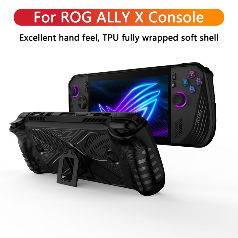 ASUS Ally Schutzhülle mit Ständer, TPU-Silikon, weiche Schale, All-Inclusive-Hülle für ROG Ally X Cover_voghion.com