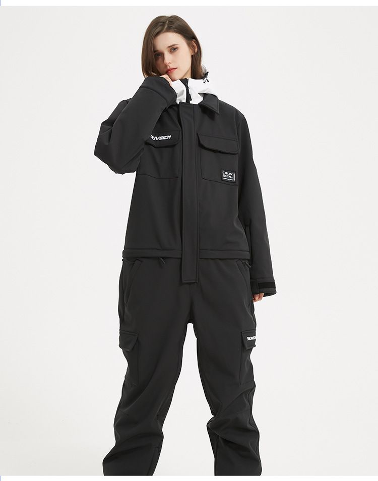 Unisex One-Piece Ski Suit – Windproof & Waterproof Snowboarding Jumpsuit For Couples & Solo Riders | Thermal Winter Sports Gear For Men & Women_voghion.com