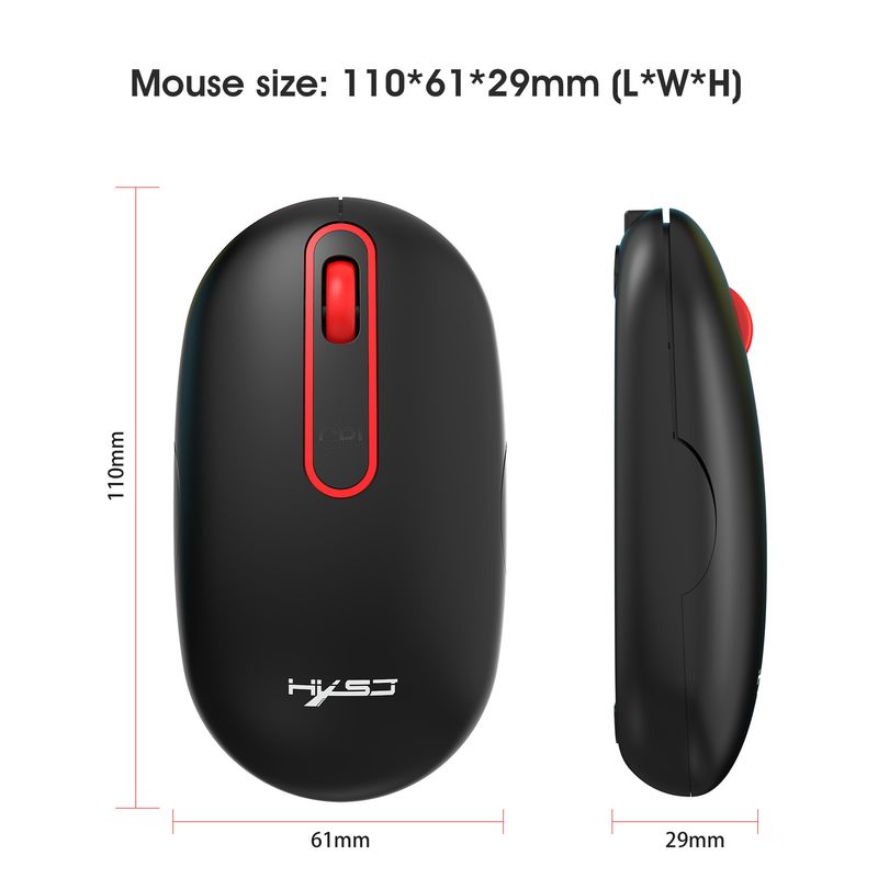 T15 2,4G wiederaufladbare kabellose Maus mit leisem Design, 500 mAh, geeignet für Bürospiele_voghion.com