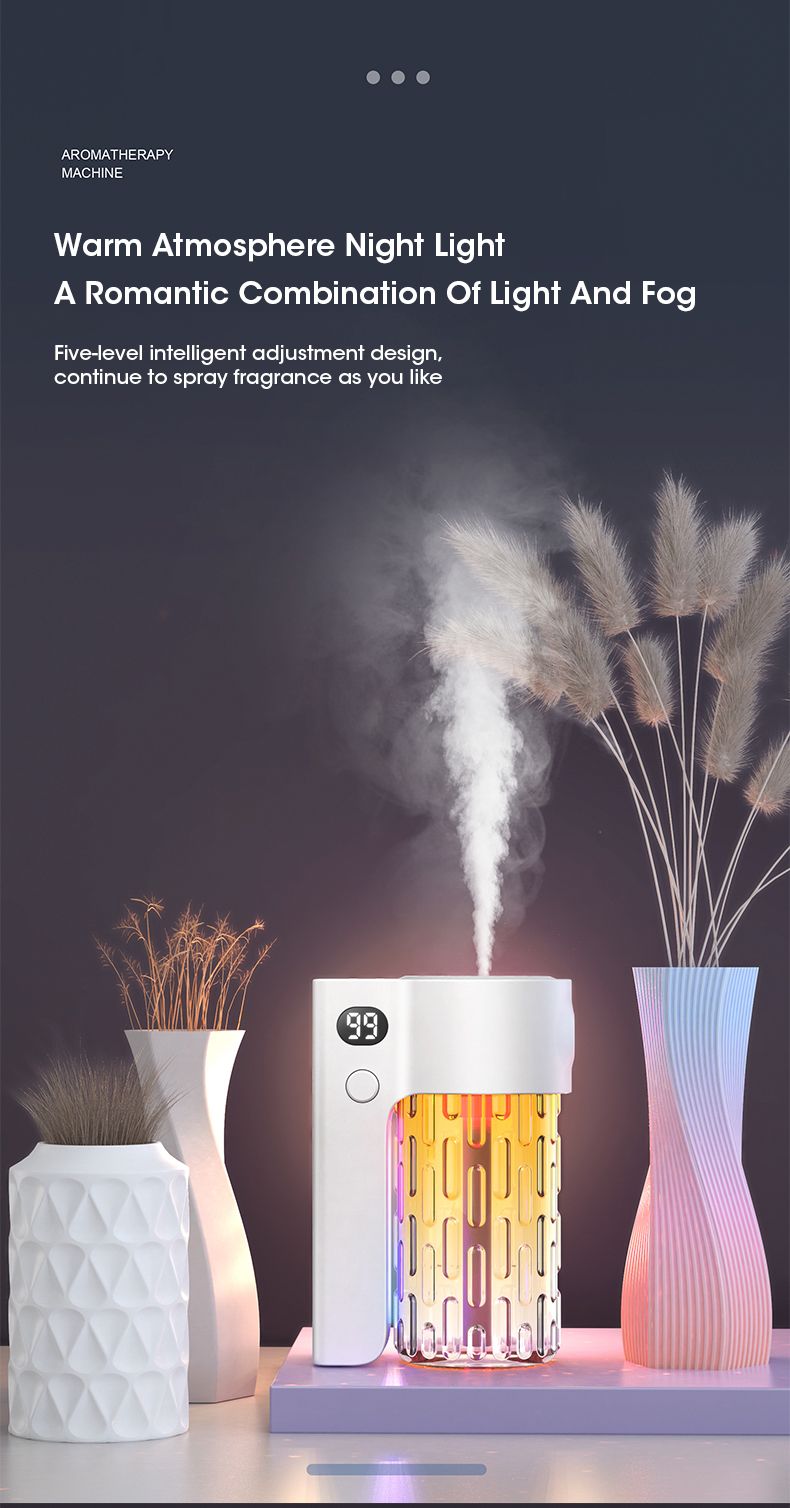 Diffusore di aromaterapia da tavolo, multifunzionale, per la purificazione dell'aria, da parete, con cinque modalità, ricaricabile_voghion.com