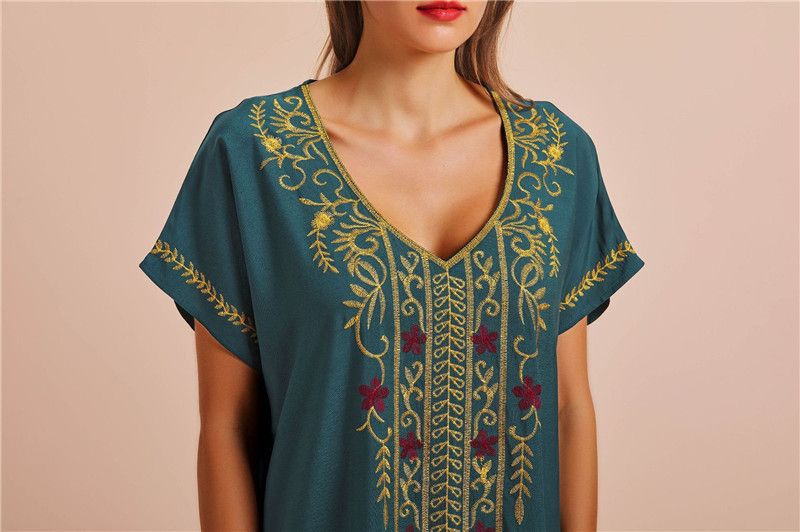popolare copricostume da spiaggia ricamato in rayon da donna, stile abito ricamato, camicia di protezione solare per bikini al mare, 20 colori_voghion.com