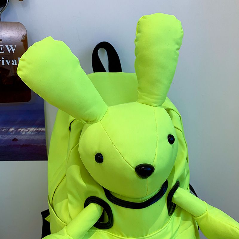 Sac à dos d'été en nylon avec motif lapin mignon, style décontracté et tendance_voghion.com