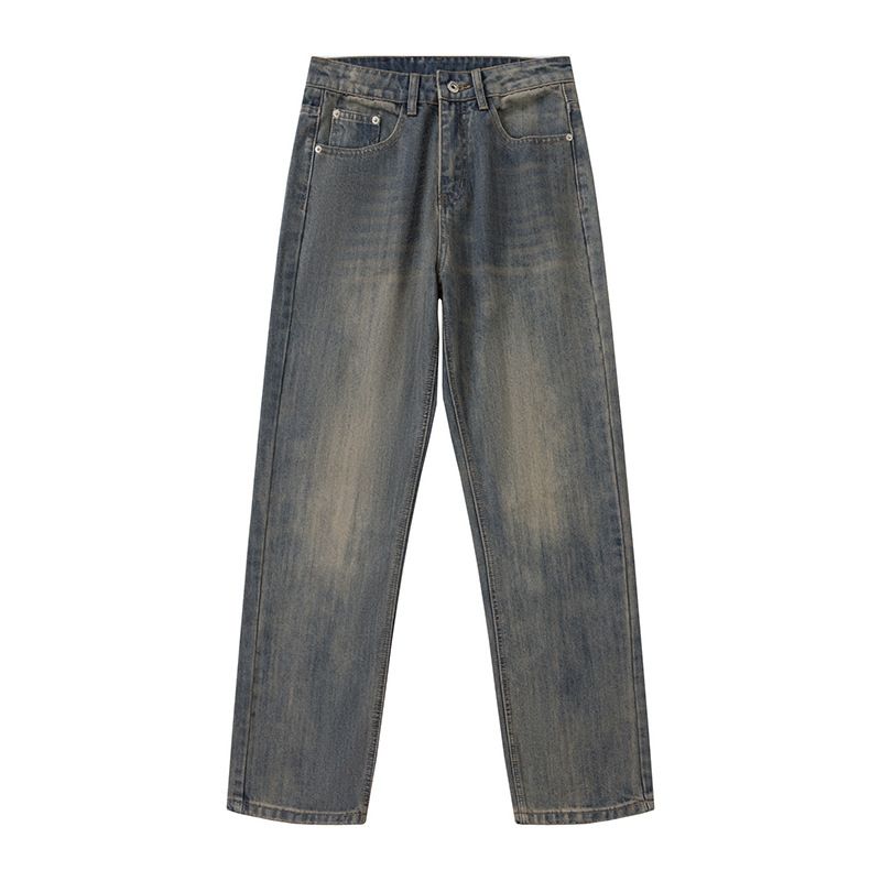 2025 Spring Summer New Brand Washed Casual Straight Trendy Unisex Versatile Long Pants For Men_voghion.com