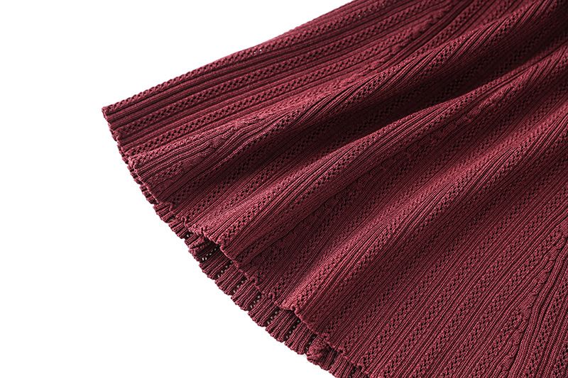 Women's Clothing Spring And Autumn Style Small V Neck Trumpet Sleeve Top Fishtail Skirt Two Piece Suit_voghion.com