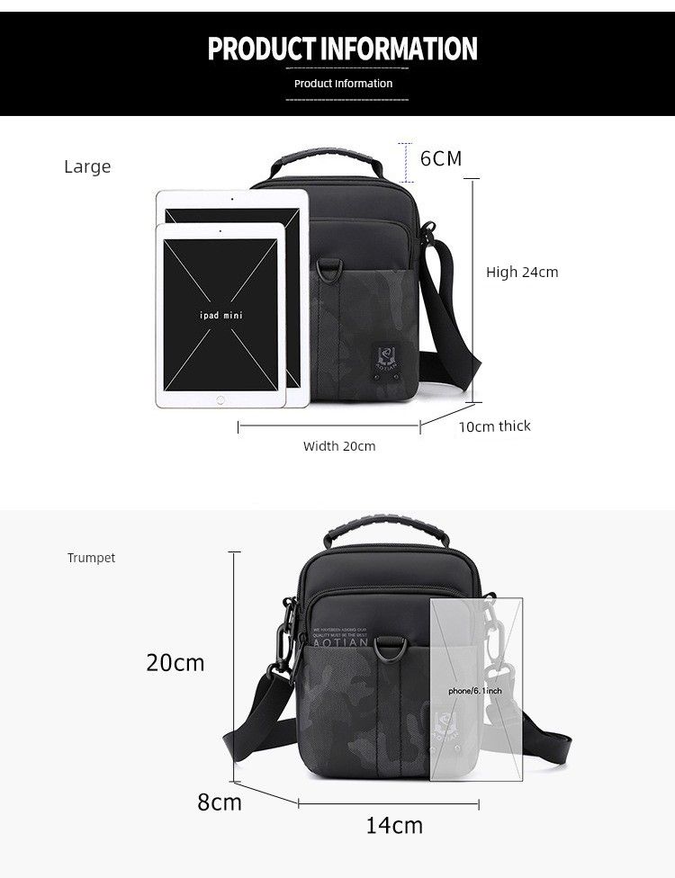 Summer Verticle Square Casual Nylon Shoulder Bag_voghion.com