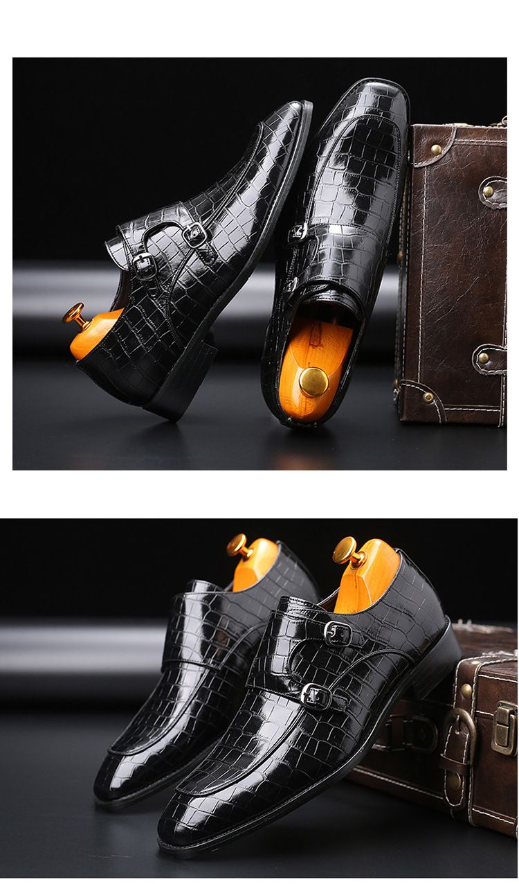 Herren Oxfords Mit Alligator-Krokodil-Print, Modische Schnürschuhe_voghion.com
