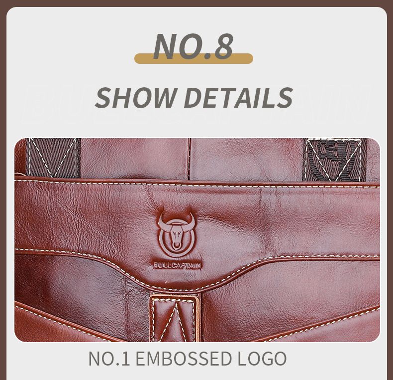 Borsa da uomo d'affari Captain Niu, borsa a tracolla alla moda, primo strato in pelle bovina, borsa da uomo multifunzionale di grande capacità_voghion.com