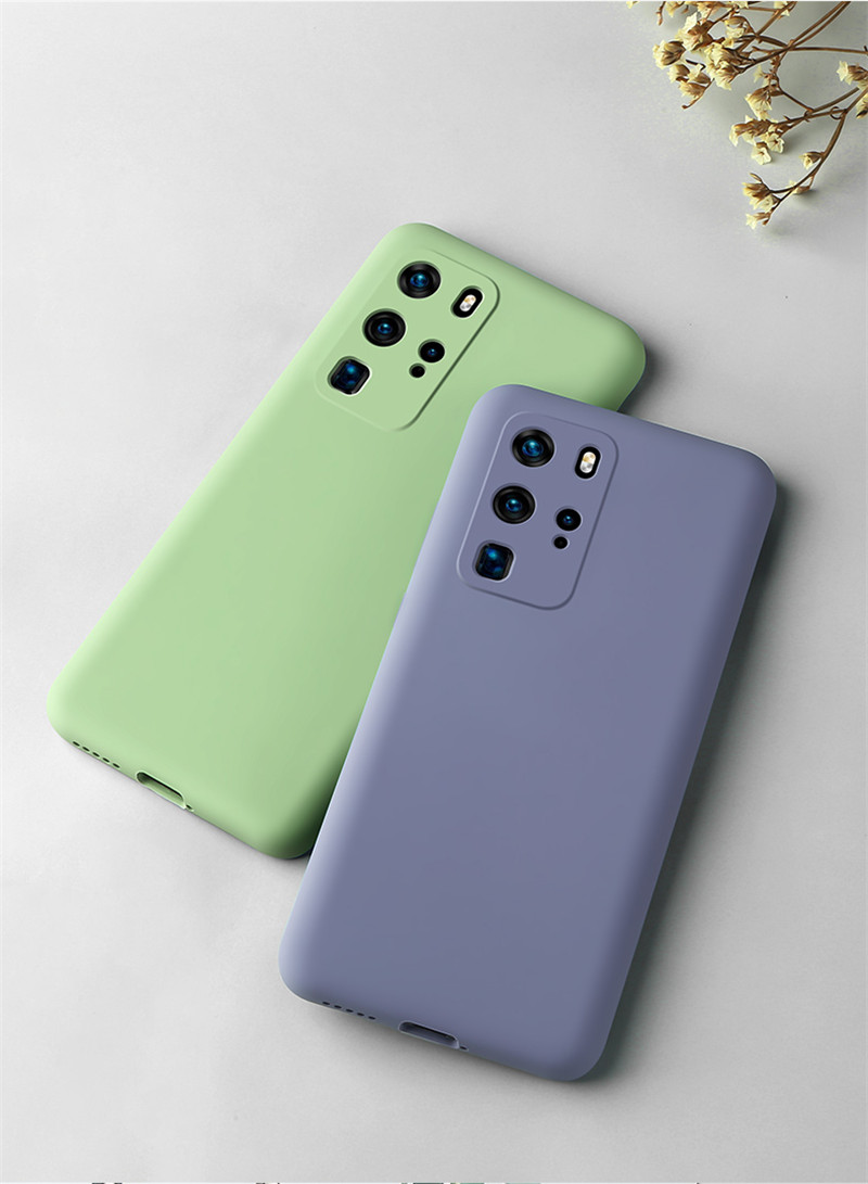 Boucho Luxe Vloeibare Siliconen Voor Huawei P40 Pro+ P20 P30 lite Mate 20 30 honor 10 20 30S X10 V30 Camera Bescherming Zacht_voghion.com