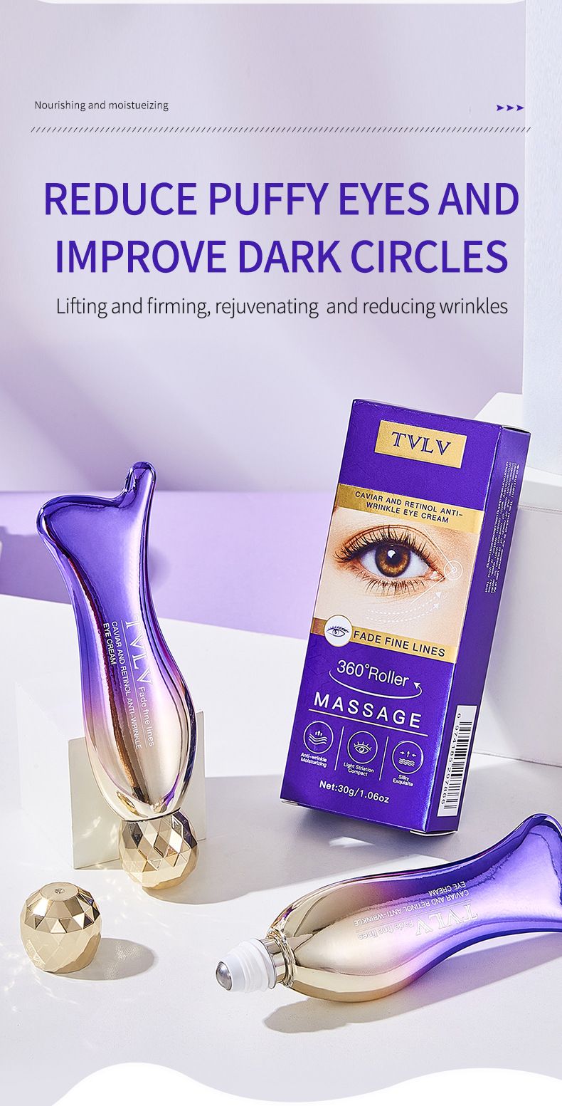 Crema contorno occhi antirughe al caviale e retinolo TVLV, un prodotto popolare, nutre, idrata e idrata_voghion.com