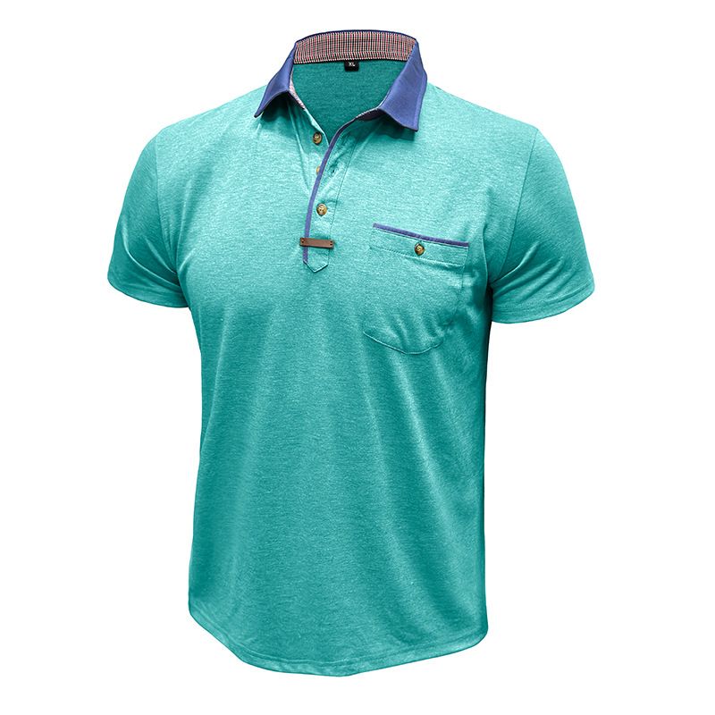Grenzüberschreitende Sommer europäischen und amerikanischen Herren Kurzarm Revers T-Shirt, Außenhandel Herren Polo Shirt Casual Top Großhandel_voghion.com