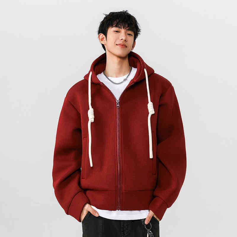 American Style College Cheanfit Cardigan Sweatshirt For Men Spring And Autumn Couple Trendy Brand High-end Cool Jacket_voghion.com