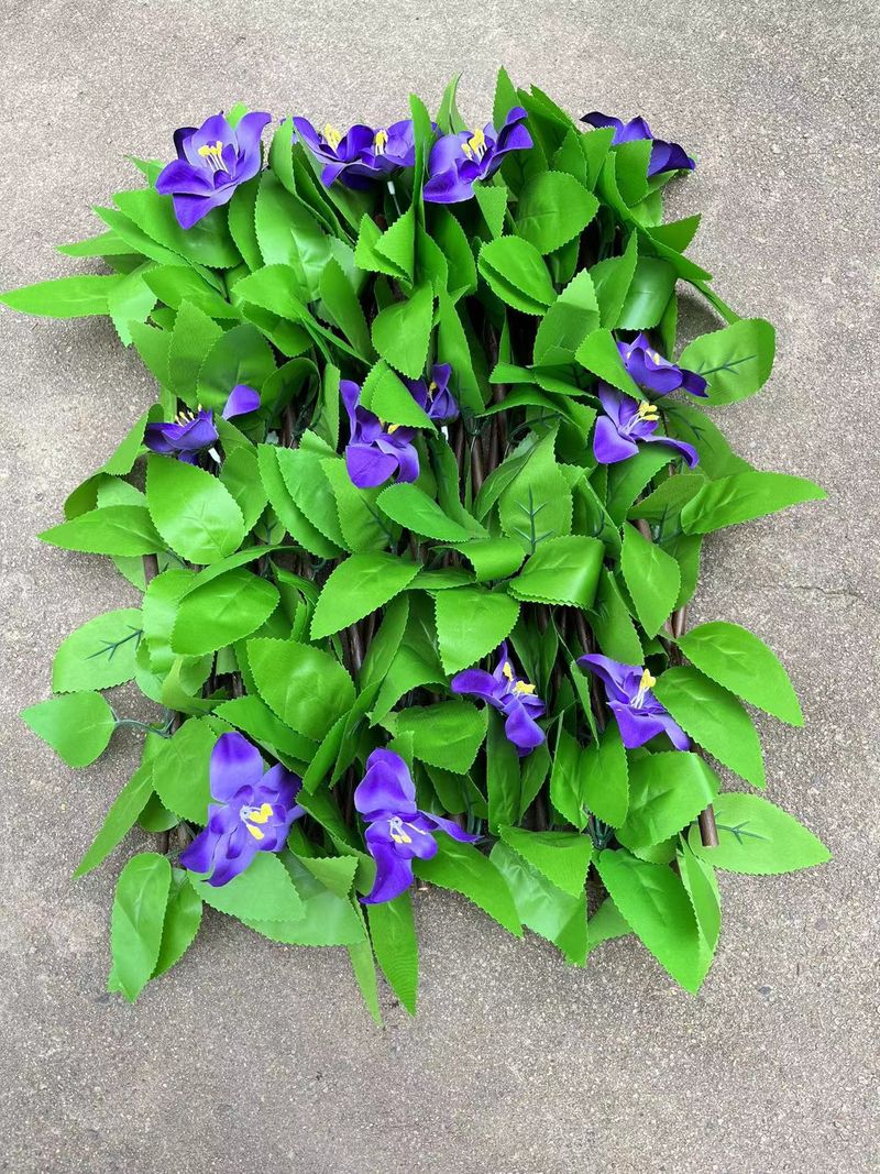 Valla de simulación de troncos de alta calidad, recinto de flores de simulación, decoración de patio, planta verde de simulación, flor de plástico_voghion.com