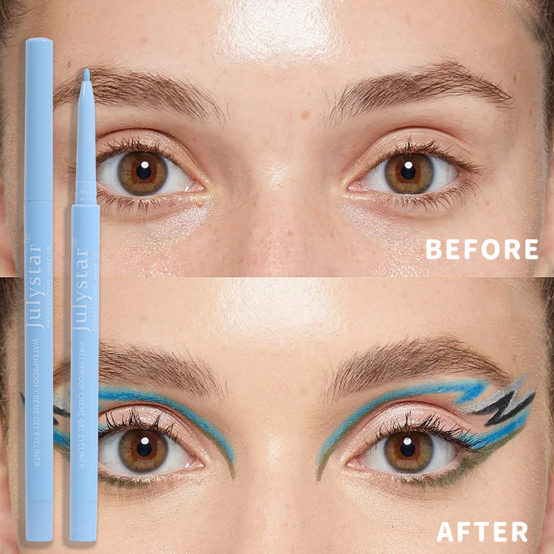 Julystar fluorescent color waterproof eyeliner gel_voghion.com