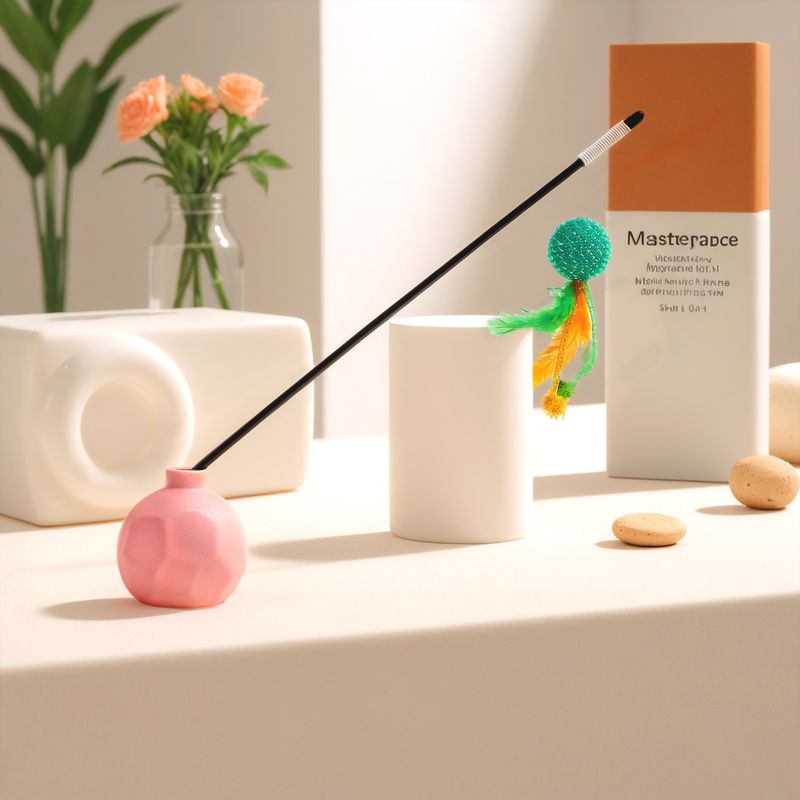 Handgefertigter, gestrickter Spielzeugstab für Katzen – Selbstbeschäftigung gegen Langeweile, Zähneknirschen, Krallenreiben, interaktives Spielzeug für Haustiere_voghion.com