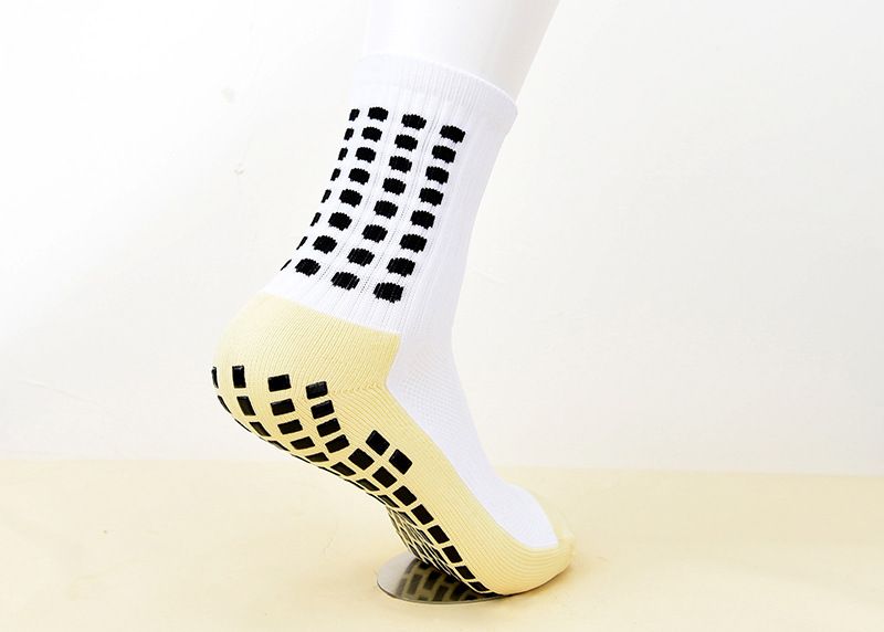 Calzini da calcio da uomo in spugna con fondo spesso, calzini da calcio in rete traspiranti antiscivolo a pois, calzini da basket d'élite, da corsa_voghion.com