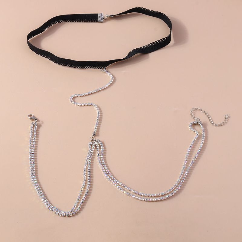 Nouvelle chaîne de cuisse en dentelle sexy et légère, luxueuse et élégante, en forme de papillon, en forme d'os de poisson, à double percer, pour jambes_voghion.com